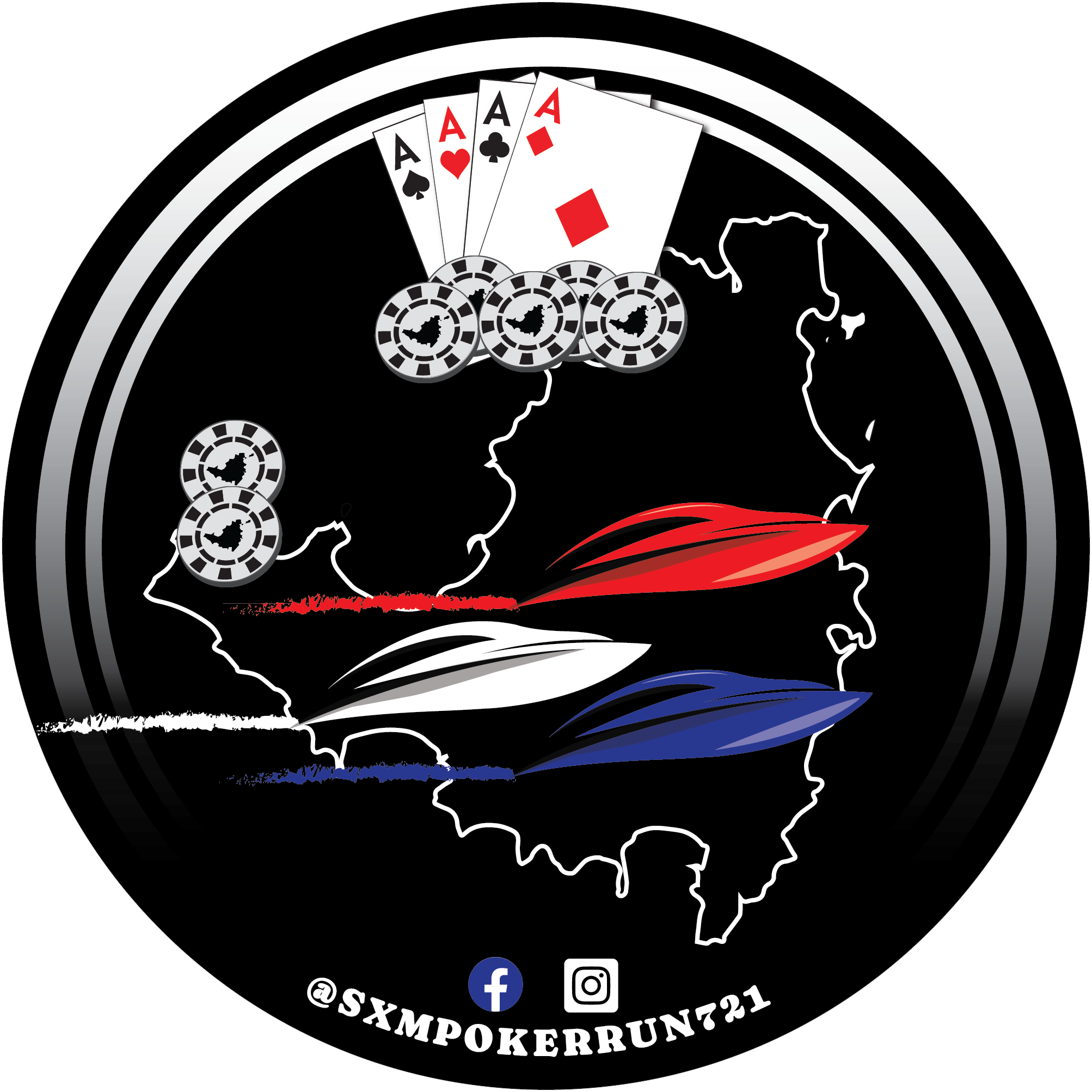 SXM Poker Run Logo, Headless